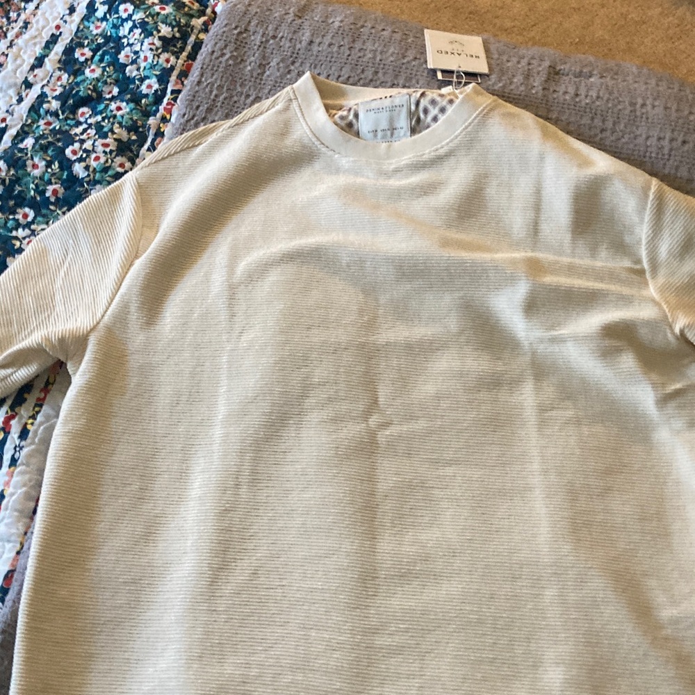 Denim & Flower Cream Dress Shirt